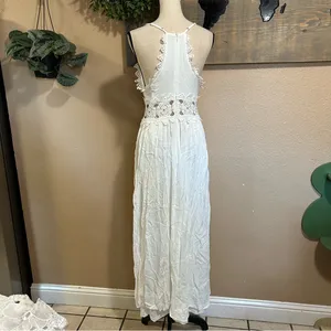 NWOT Lulus This is Love White Lace Maxi Dress size Large thumbnail 6