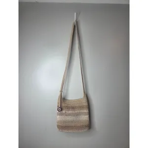 The Sak Crossbody Multi Colored Crochet Handbag Purse with bag charm thumbnail 2