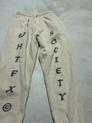 White fox Society Cream Sweatpants joggers XS thumbnail 4