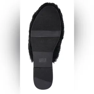 TIME and TRU Womens Black Slippers Size 8 Faux Fur Mules Slip On Comfort New thumbnail 6