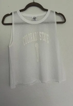 Rivalry Threads cropped Colorado State Jersey Tank Top thumbnail 1