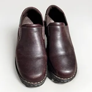Eastland Newport Womens 10W Dark Brown Leather Slip On Clogs Shoes Granola Girl thumbnail 2