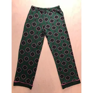 Room Service Pajama Set Women Small Green Pink Geometric Long Sleeve‎ thumbnail 15