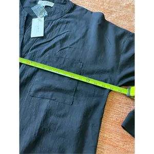 NWT BigHit black cotton button down shirt L Black Size L thumbnail 4