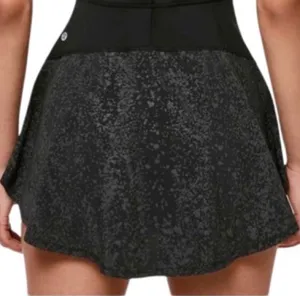 Lululemon Serene Stride Dress Skort Black Sz 6 Tennis Pickleball Run Reflective thumbnail 5