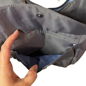 Baggallini Gray‎ Nylon Crossbody Zip Travel Purse Woman Cross Over Lightweight thumbnail 4