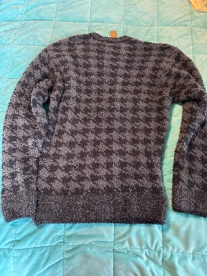 SKIMS Cozy Knit Pullover In Houndstooth thumbnail 3