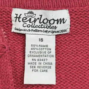 Vintage Heirloom Collectibles‎ Red Reindeer Christmas Sweater Cardigan Size 16 thumbnail 7