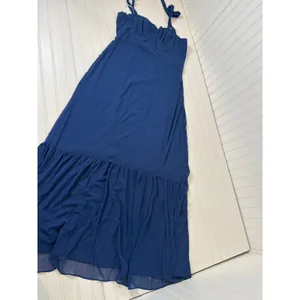 NWOT Lulus Truly Gorgeous Dark Blue Ruffled Bustier Tie-Strap Maxi Dress Size XL thumbnail 4