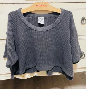 Aerie Short Sleeve Waffle Knit Top thumbnail 1