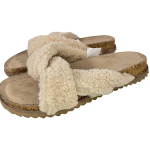 Treasure and Bond Sherpa Slide Sandals Cream Women Size 6‎ Comfort Cozy Warm thumbnail 4