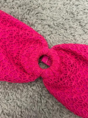 SheIn Hot pink strapless bikini thumbnail 2