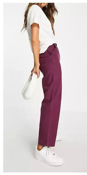 NWT Dickies Duck Canvas trousers in burgundy thumbnail 3