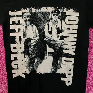 Jeff Beck Johnny Depp California Nevada Rock Duo Tour Tee Small thumbnail 2