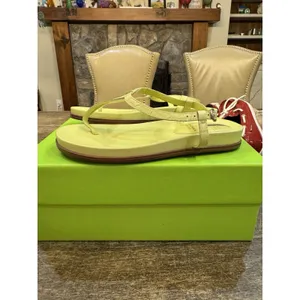 Sam Edelman‎ Womens Kiwi Green Naomi Leather T Strap Flat Sandals Size 5.5 thumbnail 3