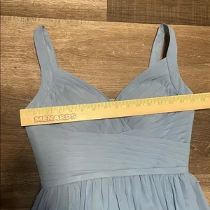 Azazie Light Blue‎ Satin Dress thumbnail 3