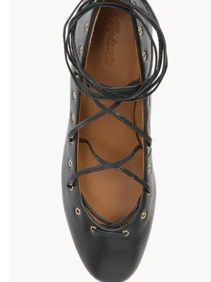 NEW Madewell The Remy Lace-Up Pump 8.5 M, TRUE BLACK Leather With Dust Bag thumbnail 5