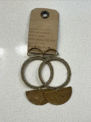 NWT Anthropologie Caitlyn Crocheted Drop Earrings thumbnail 5