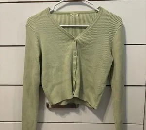 John Galt Pale Green Shannon Cardigan thumbnail 1