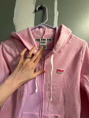 Victoria's Secret PINK Pink Zip-Up Hoodie thumbnail 7