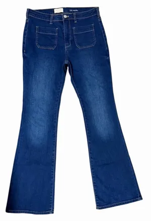 Pilcro‎ Anthropologie The Icon Flare Jeans Mid Rise Retro Look Women's Size 28 thumbnail 1
