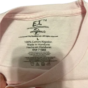 Universal Studios ET pink short sleeve shirt size large thumbnail 3