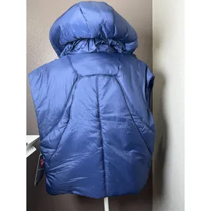 Free People FP Movement Navy Quilted Parker Hooded Puffer Vest Size Small NWT thumbnail 7