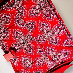 Vera Bradley Frankly Scarlet Red‎ Pink Quilted Messenger Bag Laptop Tote Boho thumbnail 5