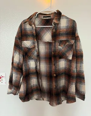 Plaid Flannel Shacket thumbnail 1