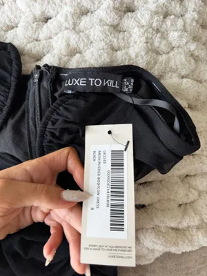Luxe to kill black mini dress Size 8 thumbnail 2