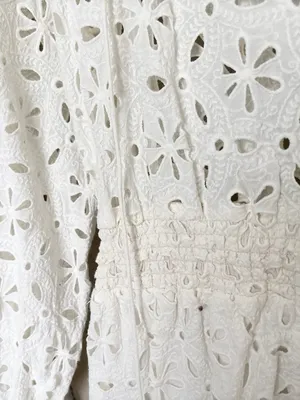 Zimmermann White Eyelet Lace Long Sleeve Romper thumbnail 4
