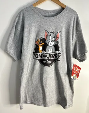 Tom and Jerry pullover Gray Short Sleeve Tee. New with tag. thumbnail 1