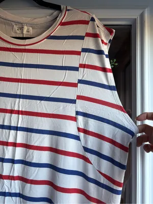 Maurices Sleeveless Striped dress- White, Red & Blue thumbnail 2