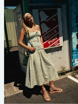 Free People Lavender Daze Days Midi Smocked Dress thumbnail 9