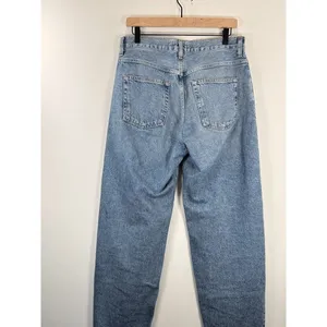 AGOLDE Womens Jeans Blue High Rise Baggy Tapered Denim Button Fly Medium Wash 28 thumbnail 8