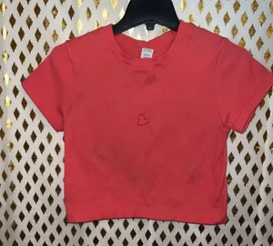 Joylab ribbed crop top pink coral shirt size XL thumbnail 1