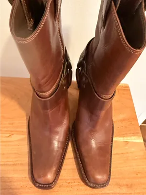 Steve Madden Melita Brown Leather Harness Boots Size 9 thumbnail 4