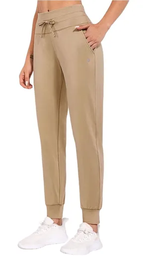 Baleaf Women’s Size Medium Khaki TanHigh Waist Track Joggers Sweat Pants thumbnail 1