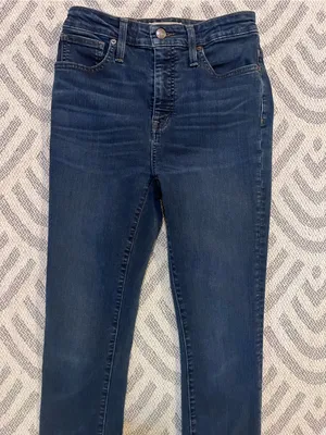 MADEWELL Women’s Curvy High Rise Skinny Blue Denim Jeans 26 thumbnail 2