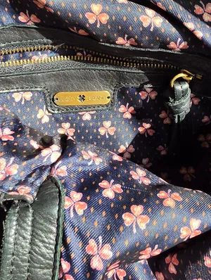 Lucky Brand Black Leather Fold Over Purse NO Shoulder Strap thumbnail 11