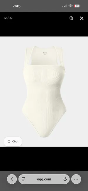 Cream OQQ Bodysuit White Size XL thumbnail 2