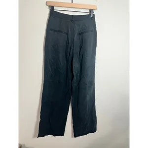 Reformation Mason Pant Black High Waisted Wide Leg Pleated Trousers 4P thumbnail 7