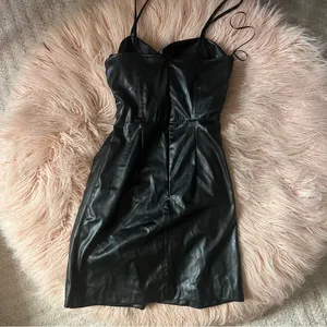 NWOT Zara Leather Dress thumbnail 8