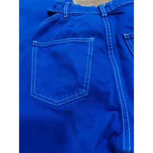 ZARA Cutout Waist Wide Leg Jeans Blue High Rise Size 0 Trendy Statement Denim thumbnail 8