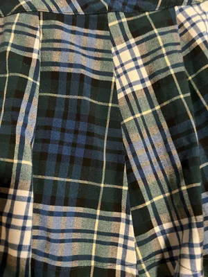 Womens sz10 American Eagle Plaid Pleated Mini Skirt - Blue & Green Tartan thumbnail 3