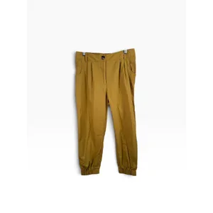 Halara Mid Rise Casual Joggers Yellow Jasmine 100% Cotton Utility Womens Medium thumbnail 2