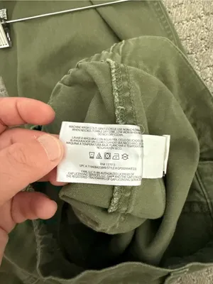 Gap Mid Rise Utility Twill Jogger Pants Olive Green Medium thumbnail 8