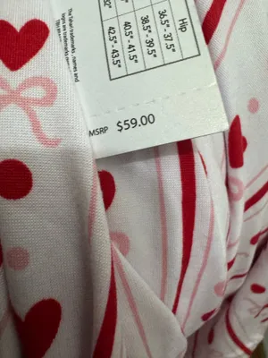 Tahari hearts and bow soft and cozy womens pajama set size L thumbnail 6