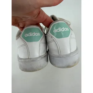 Adidas Cloudfoam Sneakers Women‎ Size 10 White Mint Green F33888 Low Top thumbnail 6
