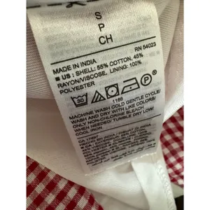 Old Navy Cotton Blend Dress S Red Gingham Smocked Off Shoulder Tiered Midi Dress thumbnail 11